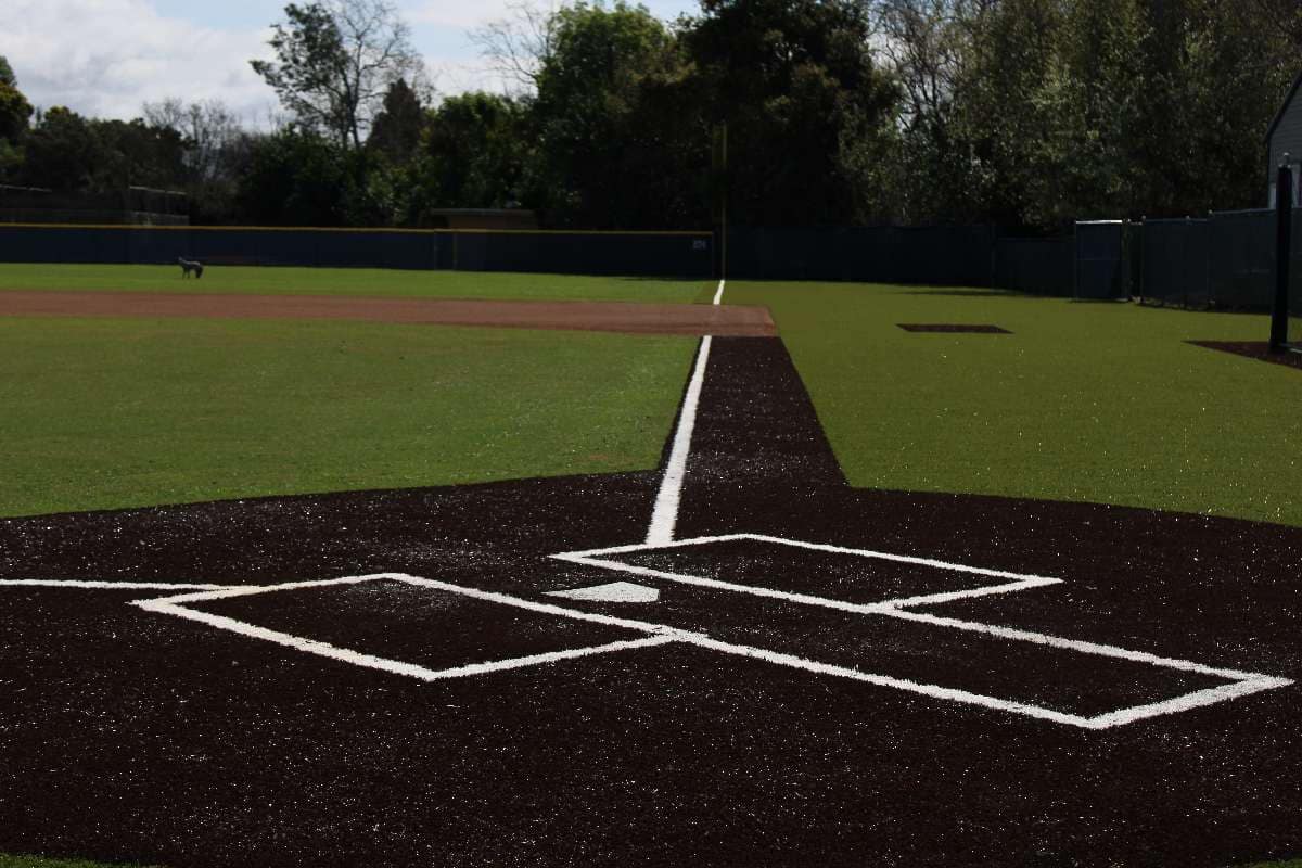 Artificial turf baseball field installed by HaloTurf