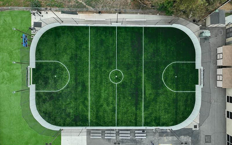 Sports field artificial turf installed by HaloTurf